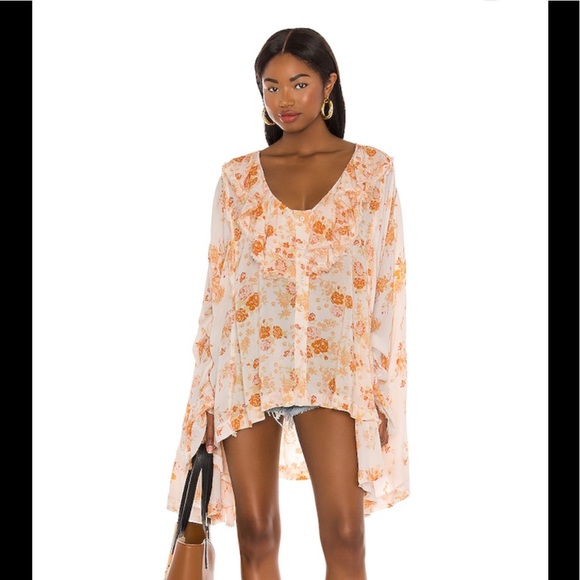 Free People Tops - Free People Lorretta Printed Tunic in Tea ComboNWT